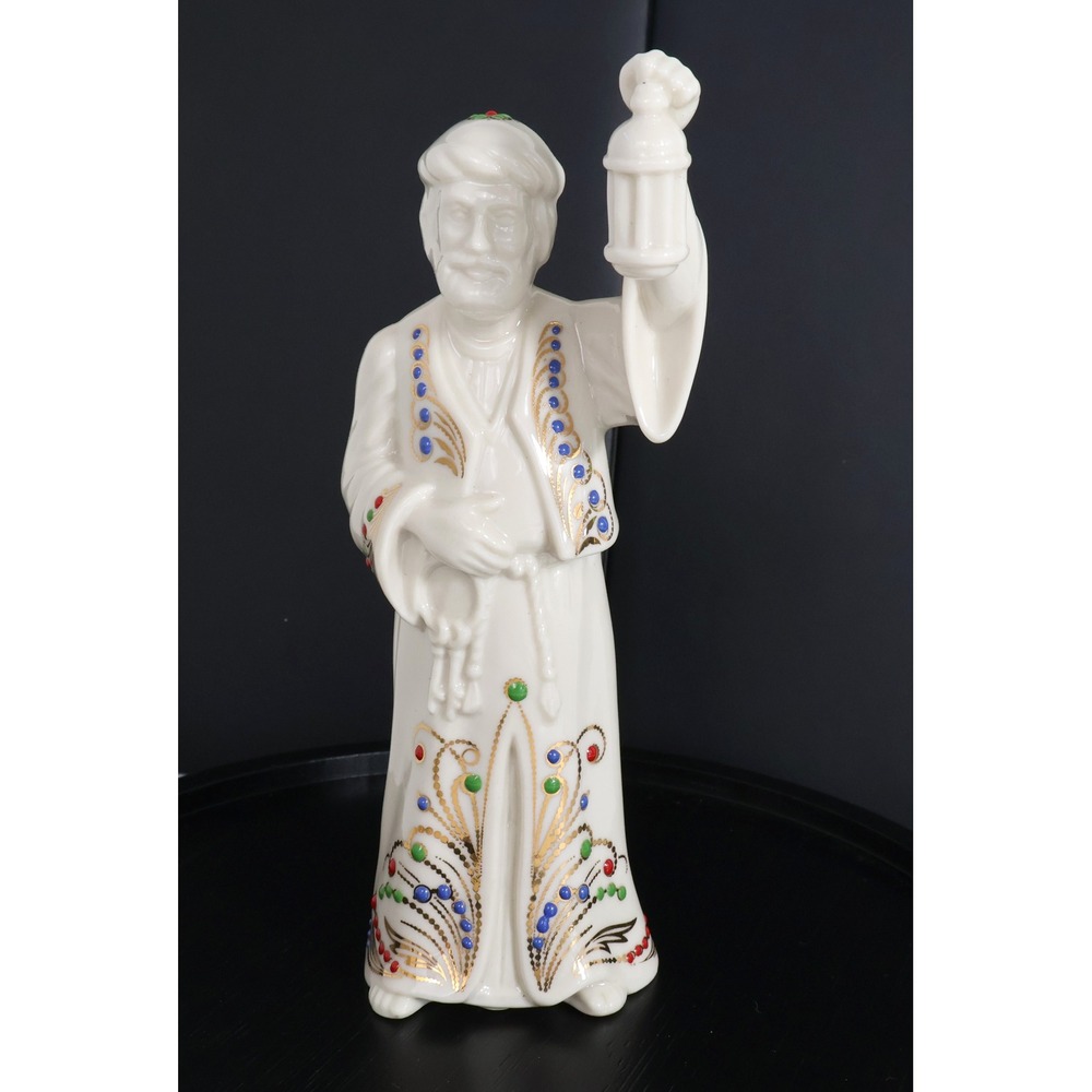 Lenox Jewels Nativity Innkeeper Figurine Vintage Ivory China Gold Enamel 6.75"